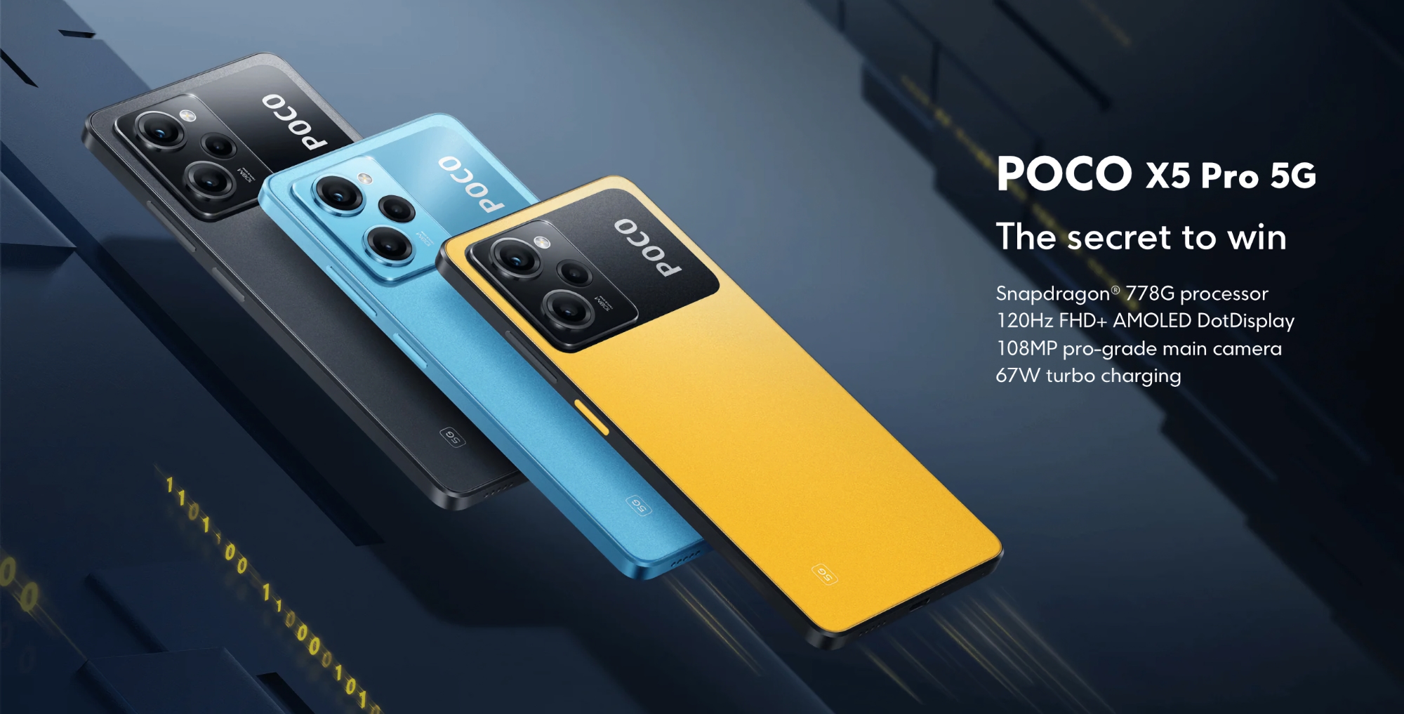 POCO X5 Pro: pantalla AMOLED de 120 Hz, chip Snapdragon 778G, cámara de 108 MP y batería de 5000 mAh con capacidad de carga de 67 W. POCO X5 Pro: pantalla AMOLED de 120 Hz, chip Snapdragon 778G, cámara de 108 MP y batería de 5000 mAh con capacidad de carga de 67 W.