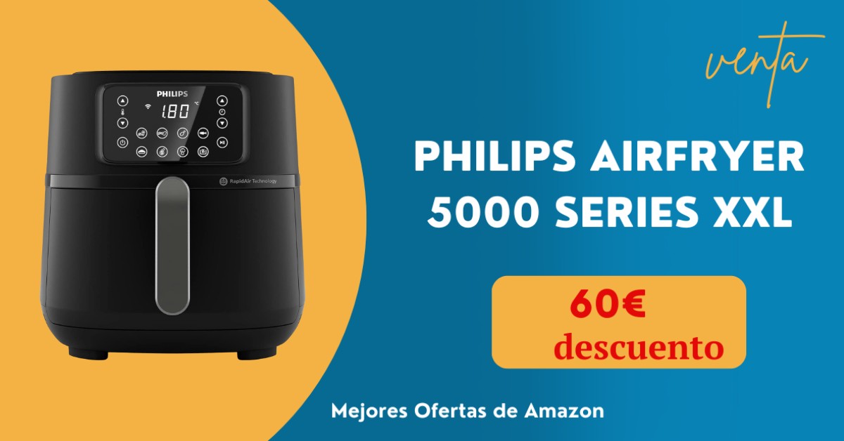 Philips Airfryer 5000 Series XXL con un descuento de 60€! Philips Airfryer 5000 Series XXL con un descuento de 60€!