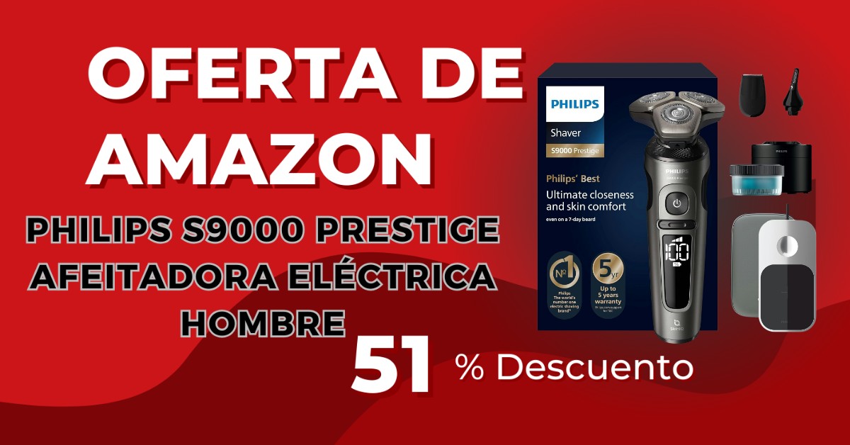 Philips S9000 Prestige Afeitadora Eléctrica Hombre con 280€ de Descuento! Philips S9000 Prestige Afeitadora Eléctrica Hombre con 280€ de Descuento!