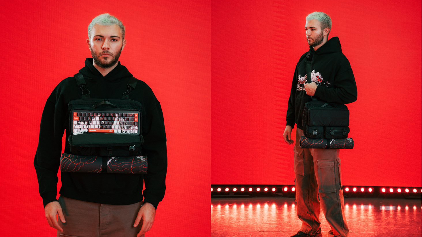 Higround ha presentado un "chaleco antibalas" para jugadores que contiene un portátil, un teclado, unos auriculares y un ratón en lugar de balas Higround ha presentado un "chaleco antibalas" para jugadores que contiene un portátil, un teclado, unos auriculares y un ratón en lugar de balas