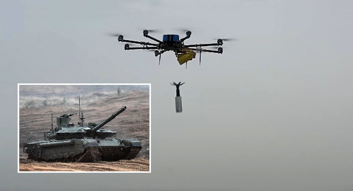 El dron R18, valorado en 20.000 dólares, destruyó el tanque ruso T-90M "Proryv" más avanzado, valorado en más de 2 millones de dólares. El dron R18, valorado en 20.000 dólares, destruyó el tanque ruso T-90M "Proryv" más avanzado, valorado en más de 2 millones de dólares.