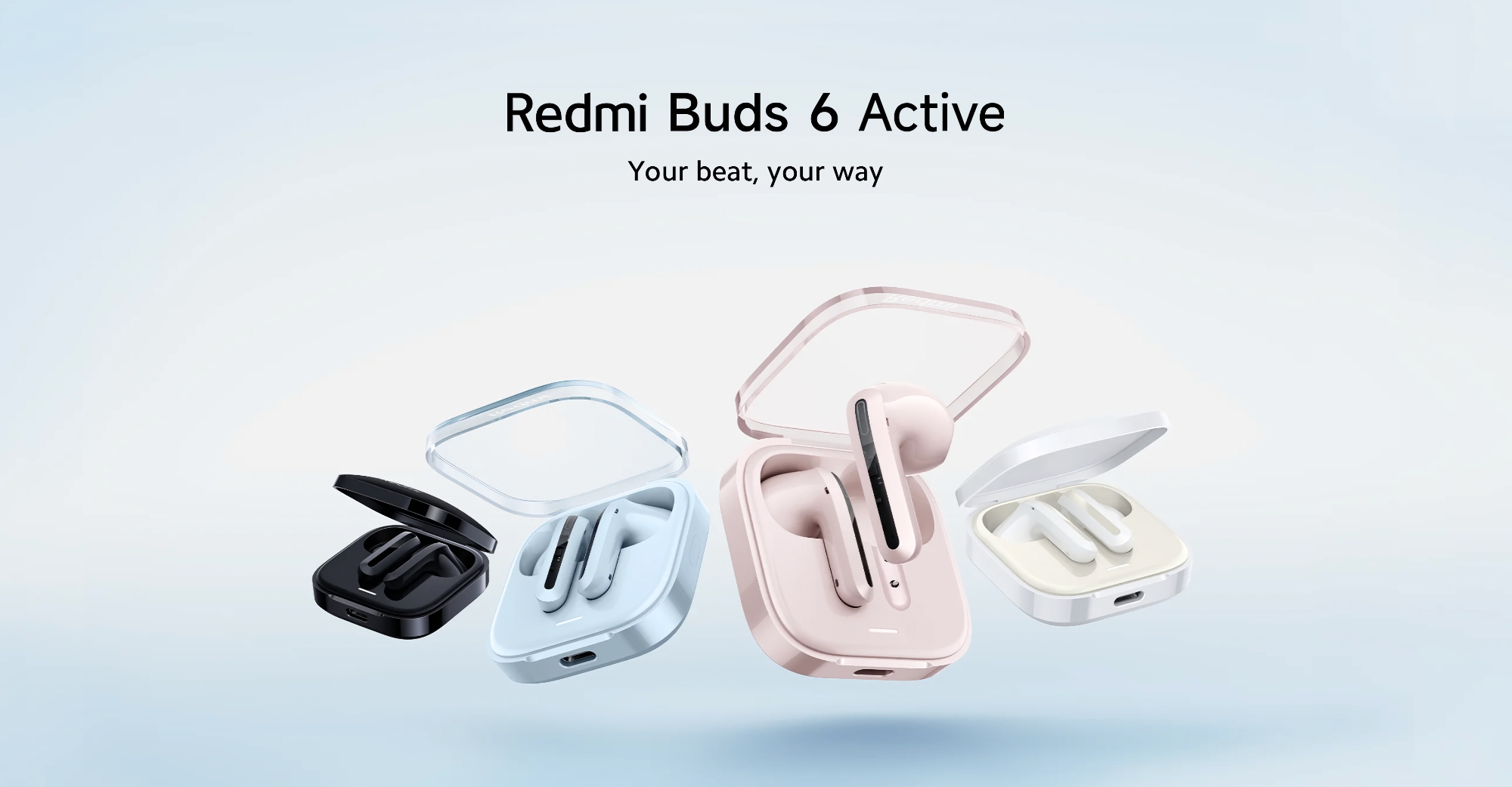 Los Redmi Buds 6 Active con Bluetooth 5.4, modo de bajo retardo de sonido y hasta 30 horas de batería han hecho su debut mundial