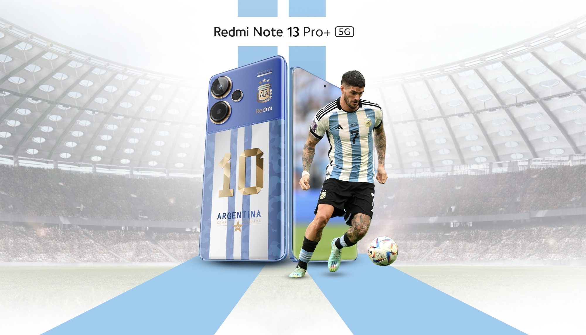 Xiaomi presentó el Redmi Note 13 Pro+ World Champions Edition: un smartphone para los fanáticos de la selección argentina de fútbol Xiaomi presentó el Redmi Note 13 Pro+ World Champions Edition: un smartphone para los fanáticos de la selección argentina de fútbol