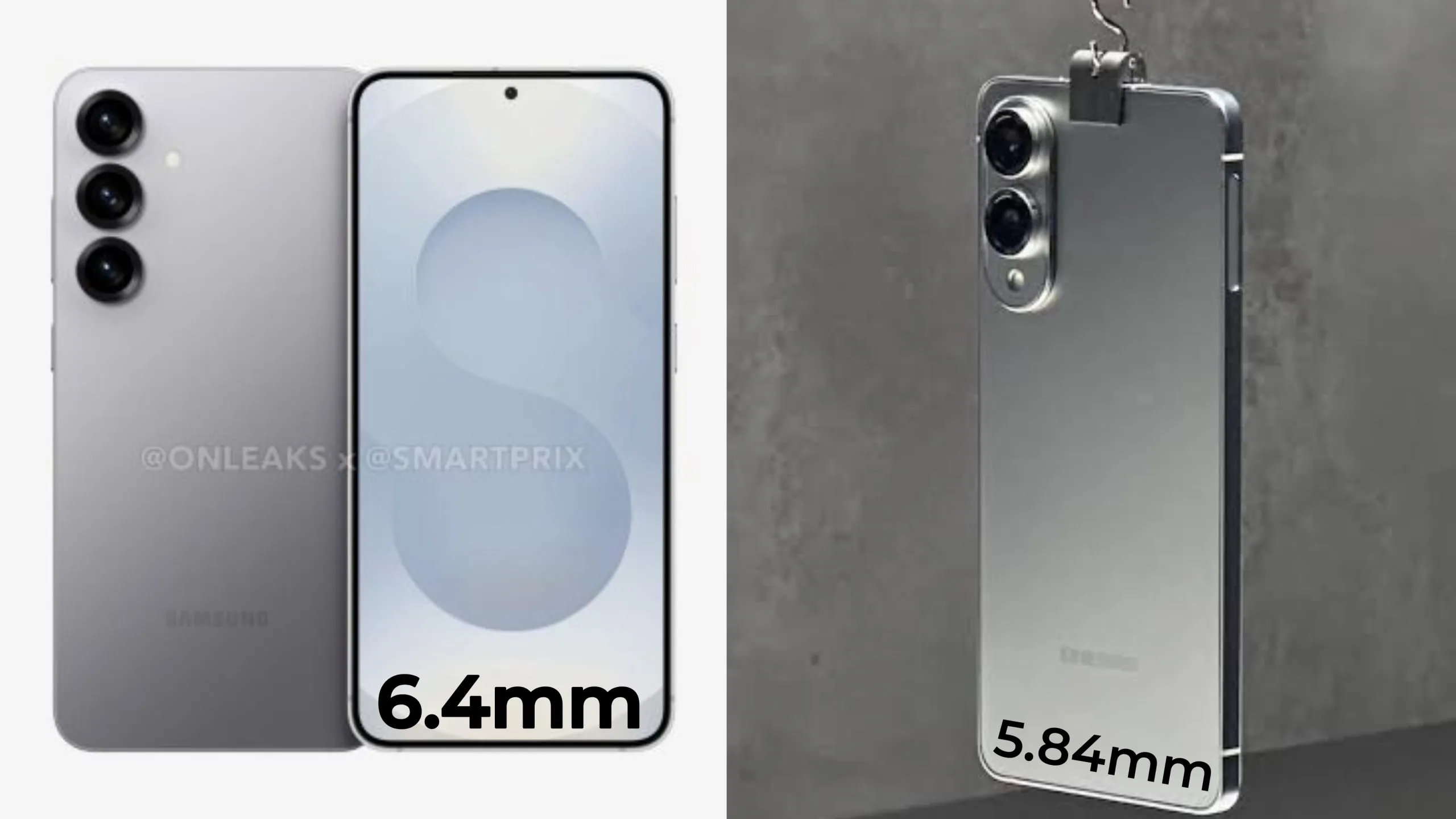 Primer vistazo al Galaxy S25 Edge: un collage de render y dispositivo real