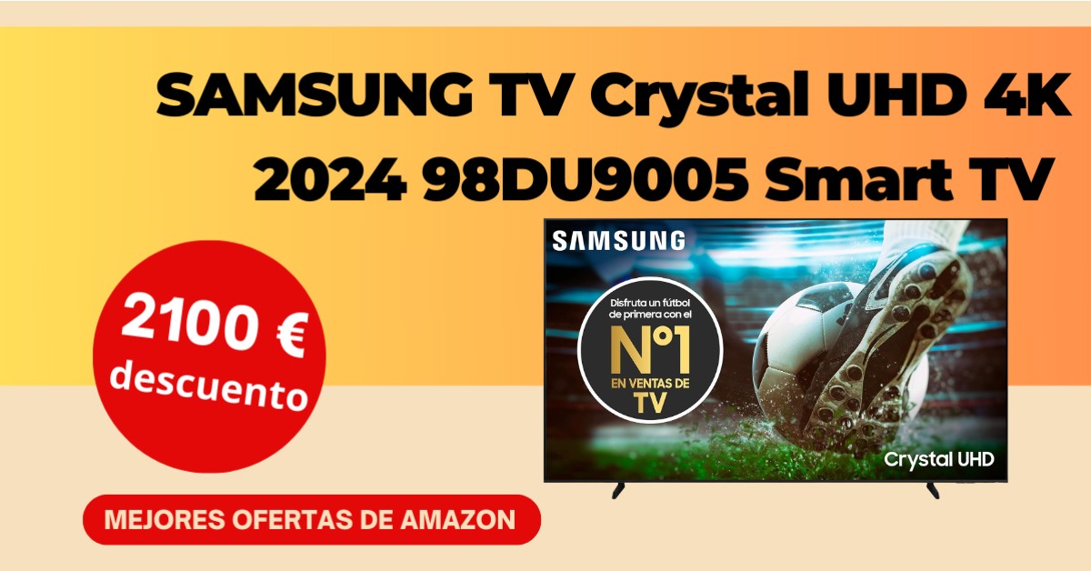 SAMSUNG TV Crystal UHD 4K Smart TV da 98” con uno sconto di 2100€! SAMSUNG TV Crystal UHD 4K Smart TV da 98” con uno sconto di 2100€!