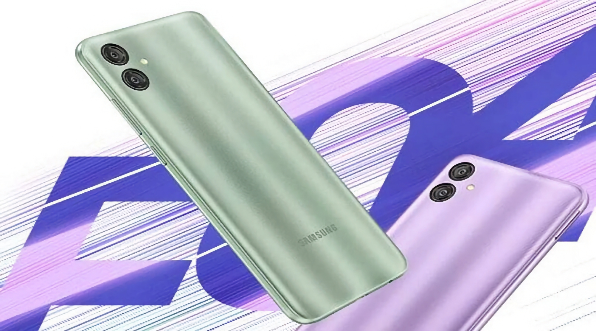 Samsung Galaxy F04: chip MediaTek Helio P35, cámara dual, batería de 5000 mAh y Android 12 Go Edition por 90€.