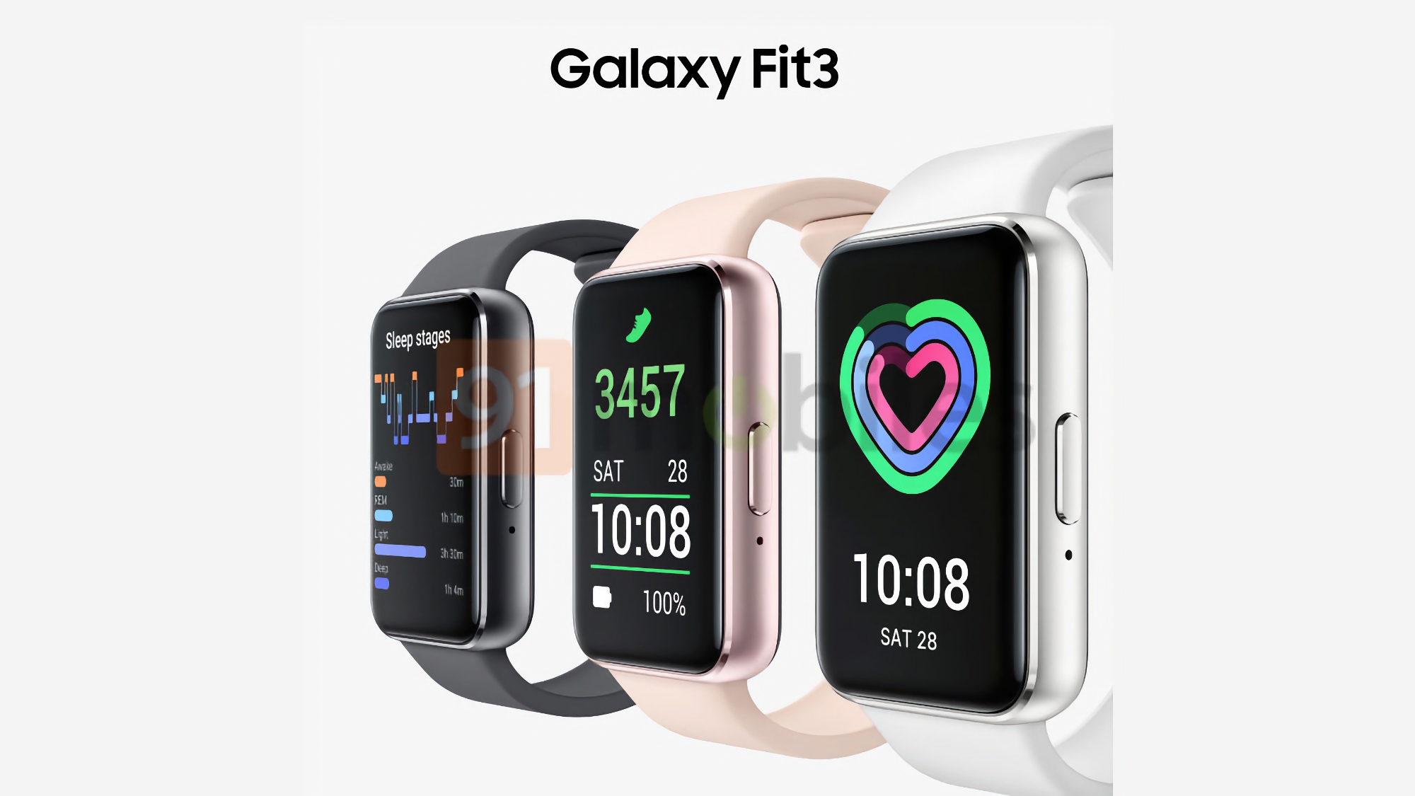 Samsung Galaxy Fit 3 apareció en renders de prensa de calidad: gran pantalla y tres colores Samsung Galaxy Fit 3 apareció en renders de prensa de calidad: gran pantalla y tres colores