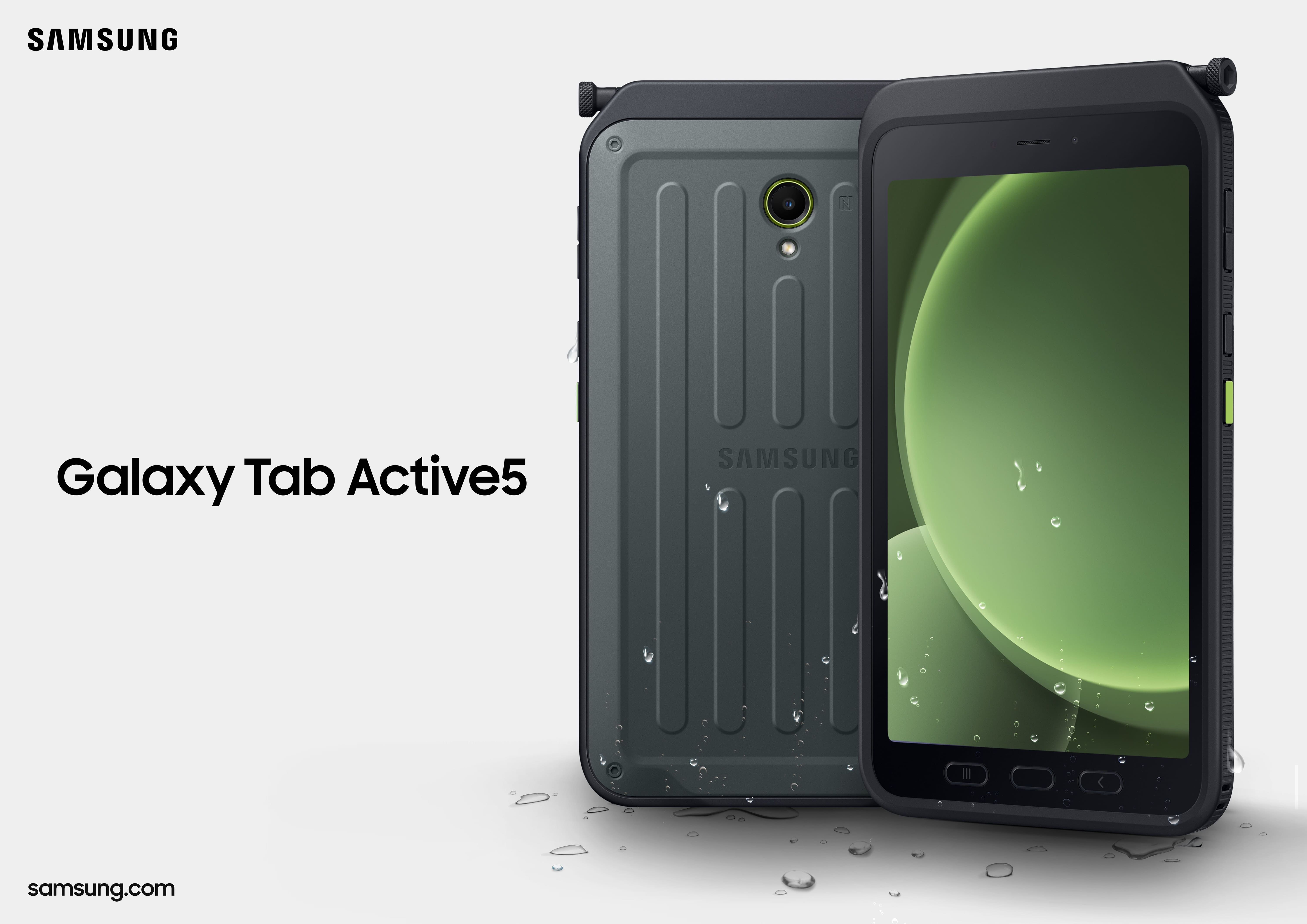 Samsung Galaxy Tab Active 5: tableta resistente con pantalla LCD de 120 Hz, compatibilidad con S Pen y batería extraíble de 5050 mAh Samsung Galaxy Tab Active 5: tableta resistente con pantalla LCD de 120 Hz, compatibilidad con S Pen y batería extraíble de 5050 mAh