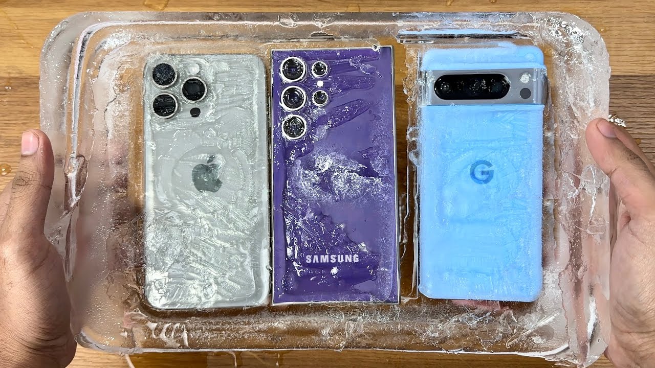 Prueba extrema: Samsung Galaxy S24 Ultra, iPhone 15 Pro Max y Pixel 8 Pro se vertieron con agua y se dejaron en el congelador durante 6 horas Prueba extrema: Samsung Galaxy S24 Ultra, iPhone 15 Pro Max y Pixel 8 Pro se vertieron con agua y se dejaron en el congelador durante 6 horas