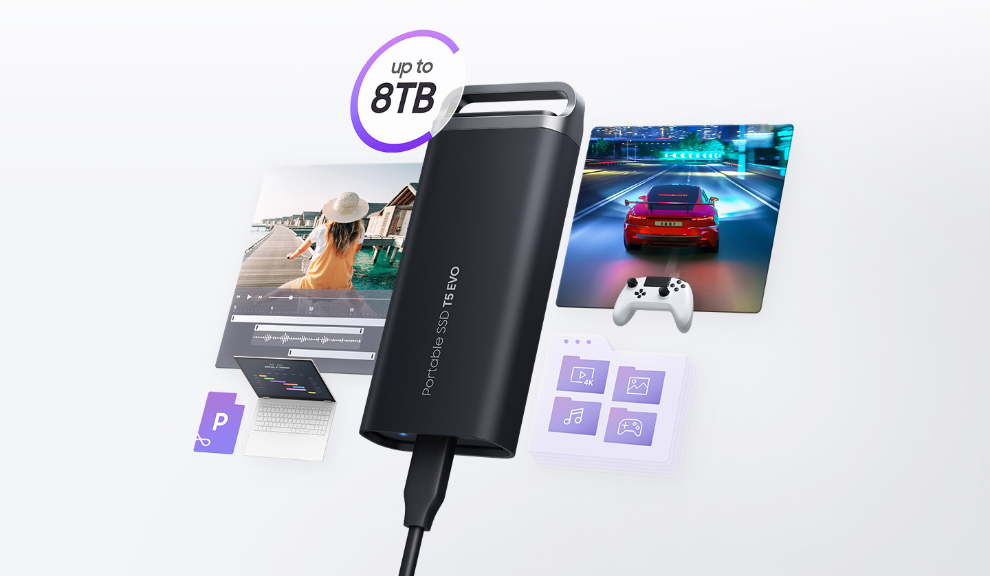 Samsung T5 EVO: unidad SSD con capacidad de hasta 8 TB y velocidades de transferencia de hasta 460 MB/segundo Samsung T5 EVO: unidad SSD con capacidad de hasta 8 TB y velocidades de transferencia de hasta 460 MB/segundo