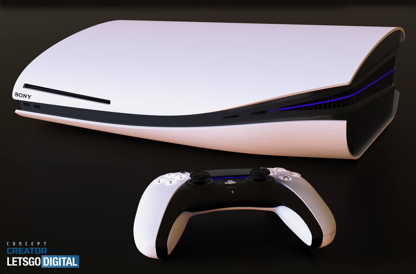 Estilo en blanco y negro: el diseñador de Concept Creator mostró renderizaciones conceptuales de la consola de juegos Sony PlayStation 5 Pro