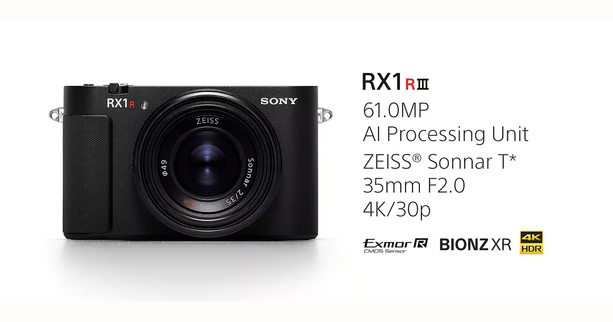 El futuro en un cuerpo compacto - conoce la Sony RX1R III La nueva Sony RX1R III: una cámara inteligente con un sensor de 61 megapíxeles