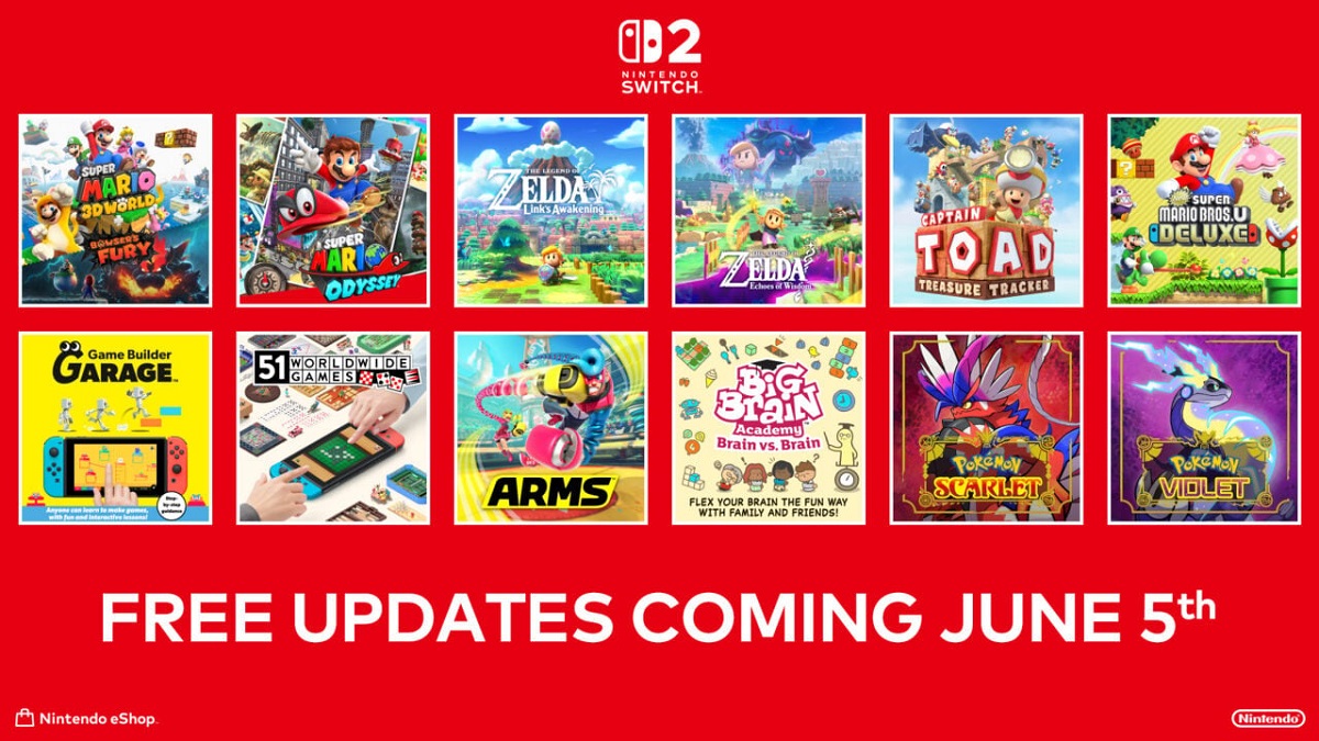 Una nueva era de Switch: actualizaciones gratuitas de juegos en Nintendo Switch 2 Nintendo Switch 2: Actualizaciones gratuitas para nuevos juegos