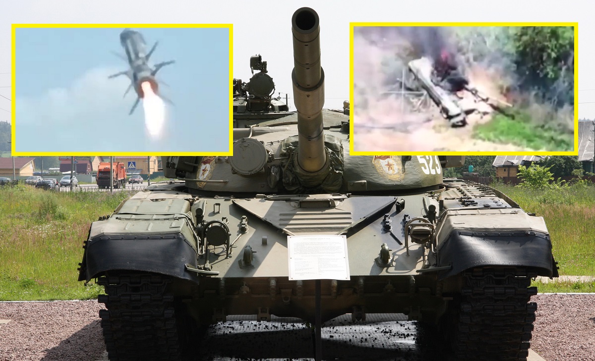 Las fuerzas de defensa ucranianas destruyeron espectacularmente un tanque ruso T-72A con un dragaminas KMT-6 utilizando un misil Javelin Las fuerzas de defensa ucranianas destruyeron espectacularmente un tanque ruso T-72A con un dragaminas KMT-6 utilizando un misil Javelin