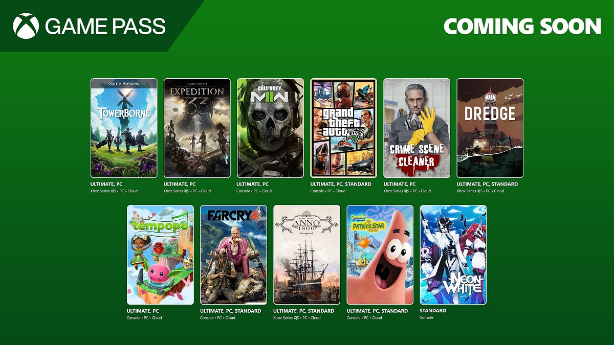 Xbox Game Pass: Todos los nuevos productos en una sola exhibición