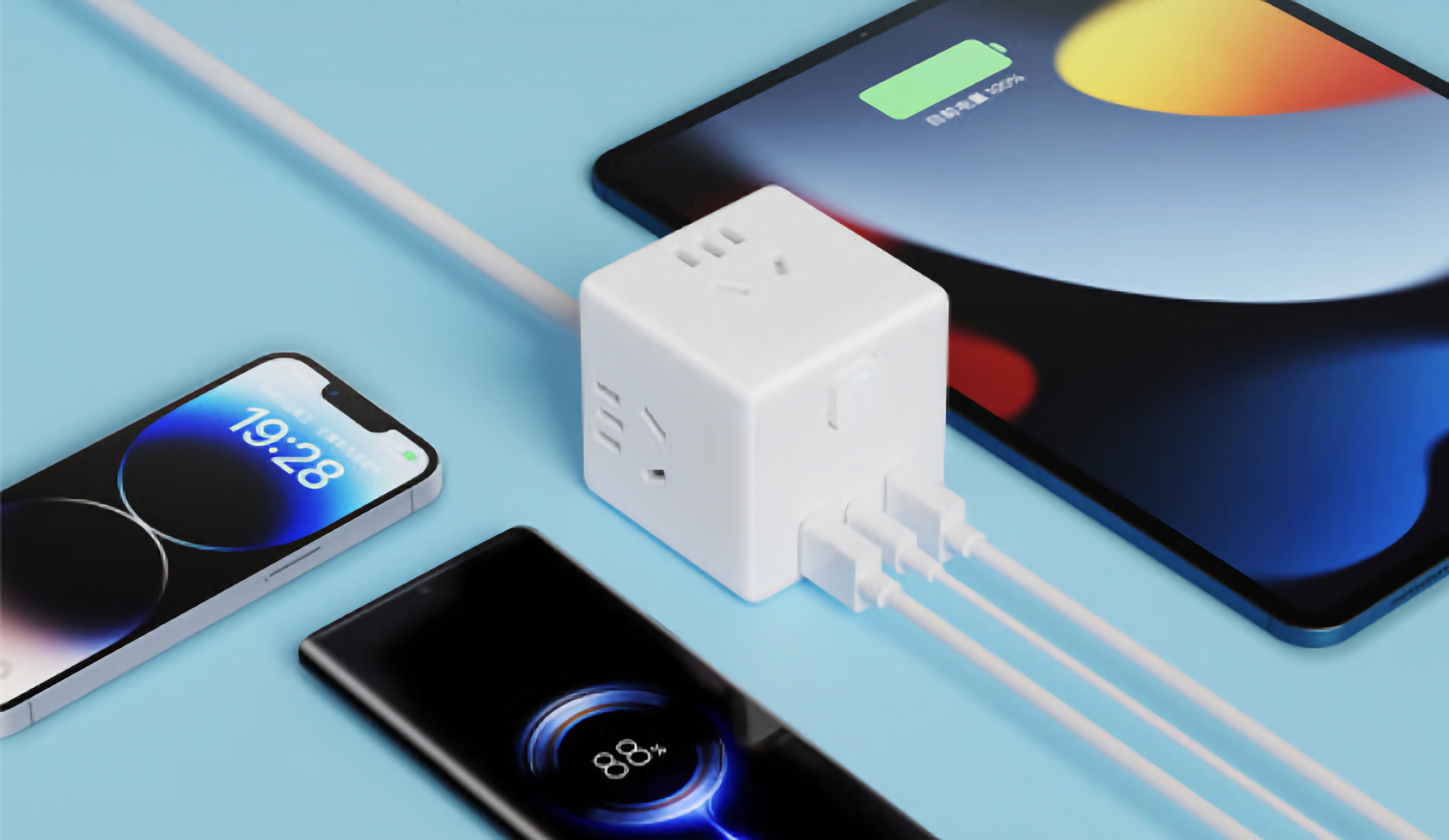 Xiaomi lanzó el Rubik Cube Converter Pro: un divisor cuadrado con tres tomas de corriente, tres puertos USB y soporte de carga de hasta 33W Xiaomi lanzó el Rubik Cube Converter Pro: un divisor cuadrado con tres tomas de corriente, tres puertos USB y soporte de carga de hasta 33W