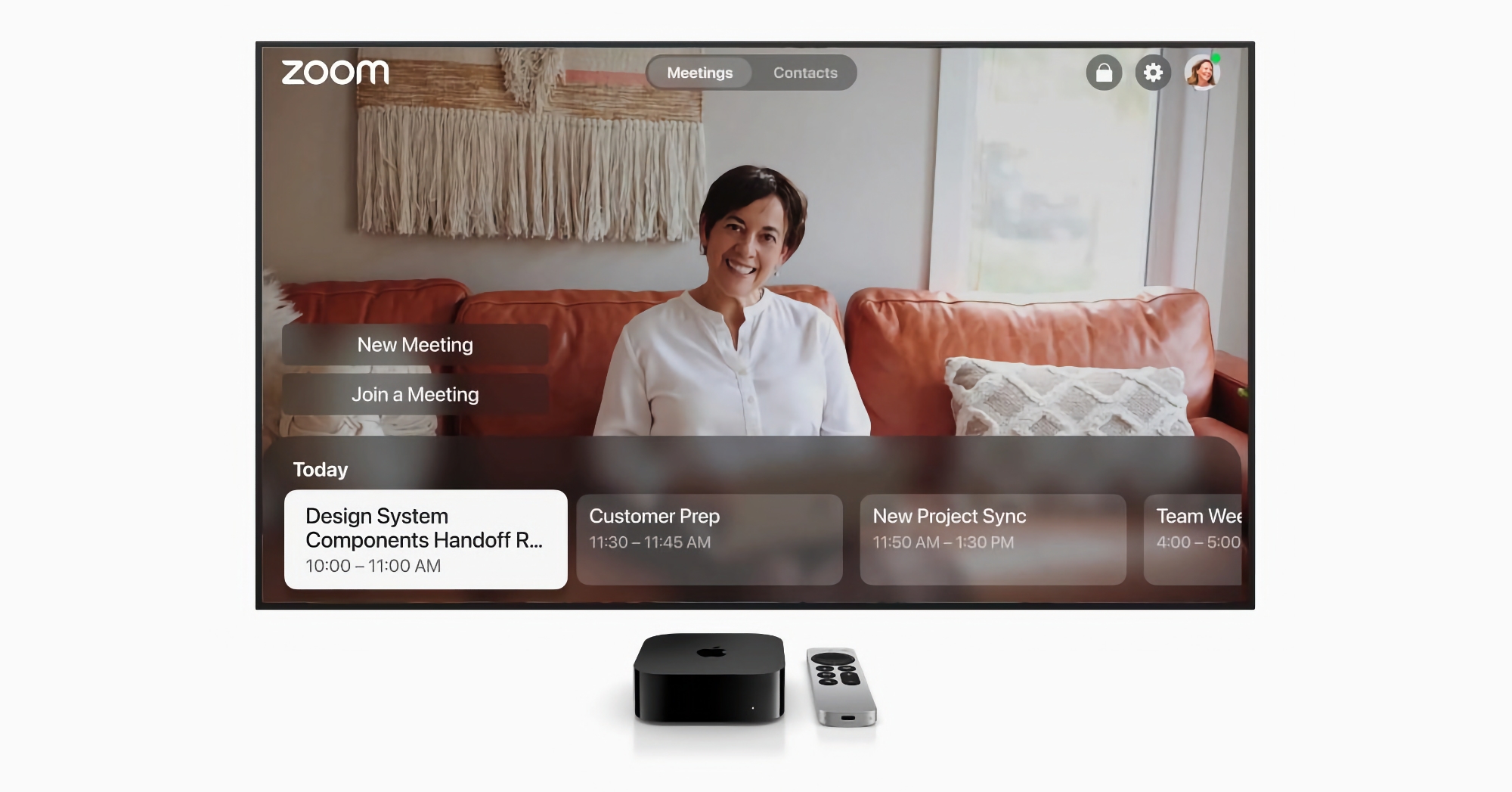 La app Zoom compatible con Continuity Camera ya está disponible en el Apple TV 4K La app Zoom compatible con Continuity Camera ya está disponible en el Apple TV 4K
