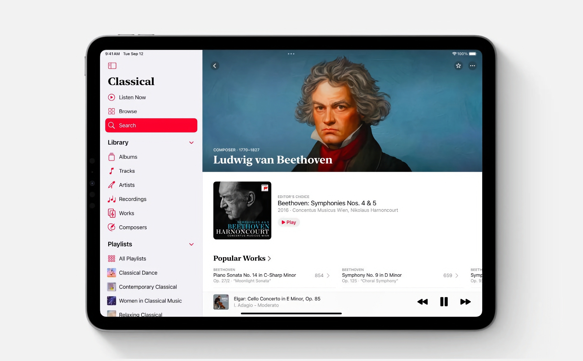 La aplicación Apple Music Classical ya está disponible para iPad La aplicación Apple Music Classical ya está disponible para iPad