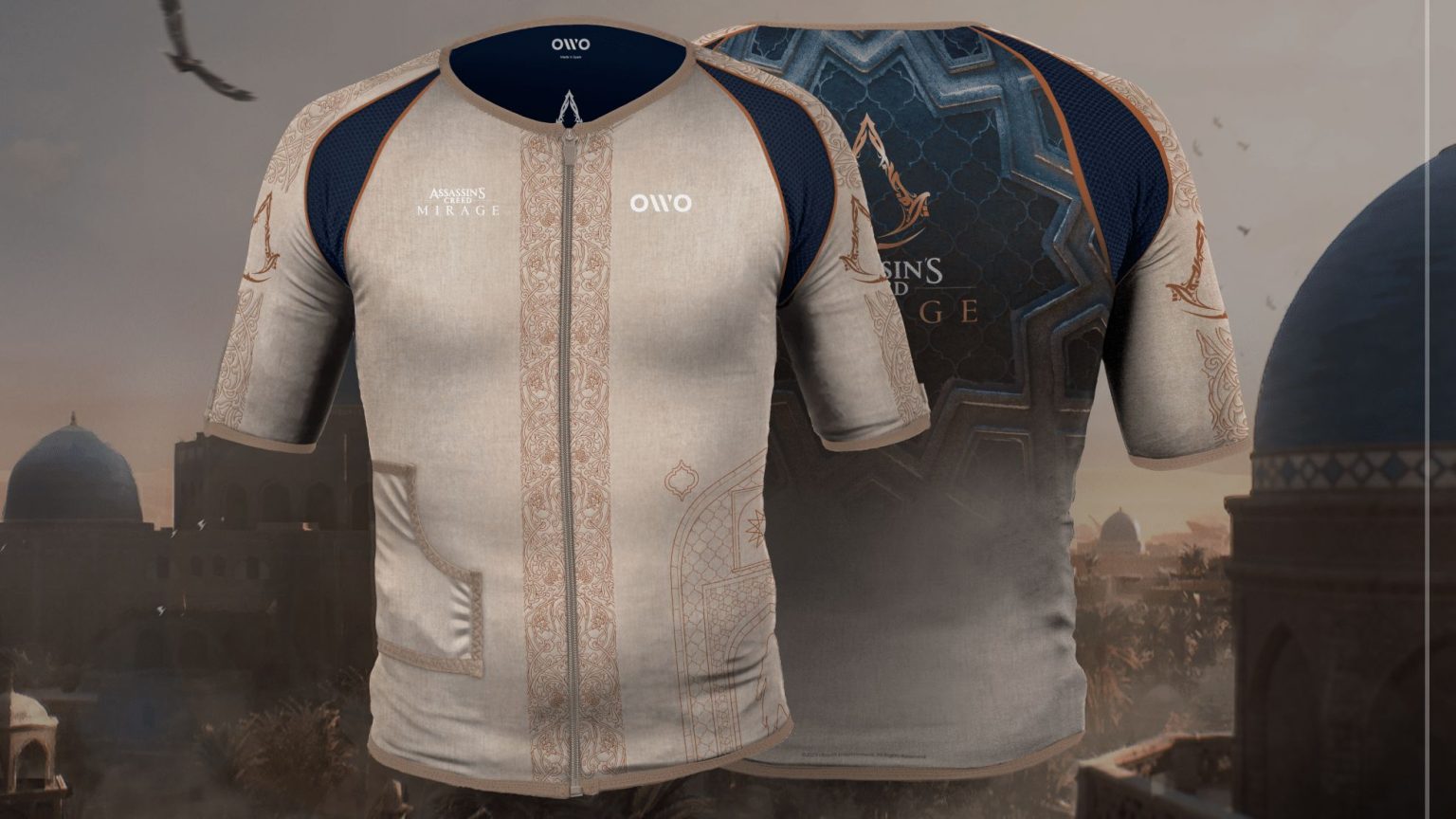 Siéntete en el cuerpo de Bassim: Ubisoft, junto con OWO, pondrá a la venta un chaleco especial con retroalimentación táctil, gracias al cual podrás sentir todo lo que siente el protagonista de Assassin's Creed Mirage Siéntete en el cuerpo de Bassim: Ubisoft, junto con OWO, pondrá a la venta un chaleco especial con retroalimentación táctil, gracias al cual podrás sentir todo lo que siente el protagonista de Assassin's Creed Mirage