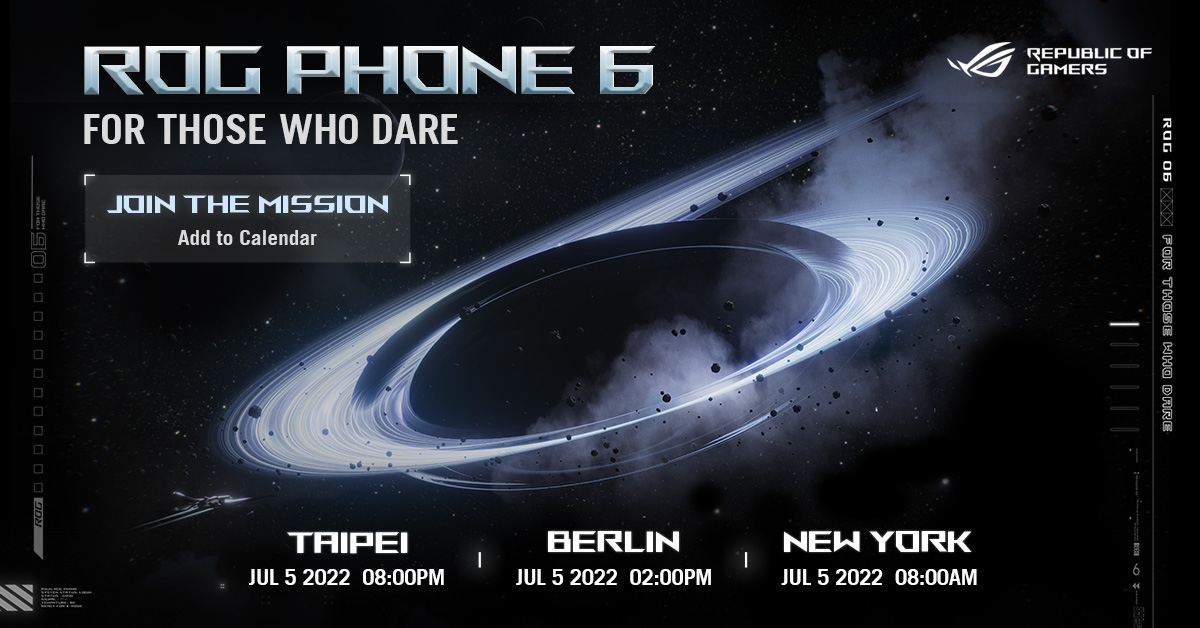 ASUS ROG Phone 6 se lanzará el 5 de julio