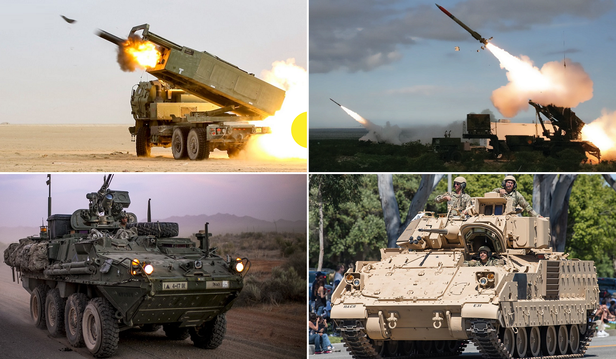 Misiles Patriot y HIMARS, 64 vehículos blindados Stryker y M2 Bradley, 31 nuevos obuses, municiones de racimo DPICM: EE.UU. anuncia un paquete de ayuda militar de 800 millones de dólares para Ucrania. Misiles Patriot y HIMARS, 64 vehículos blindados Stryker y M2 Bradley, 31 nuevos obuses, municiones de racimo DPICM: EE.UU. anuncia un paquete de ayuda militar de 800 millones de dólares para Ucrania.