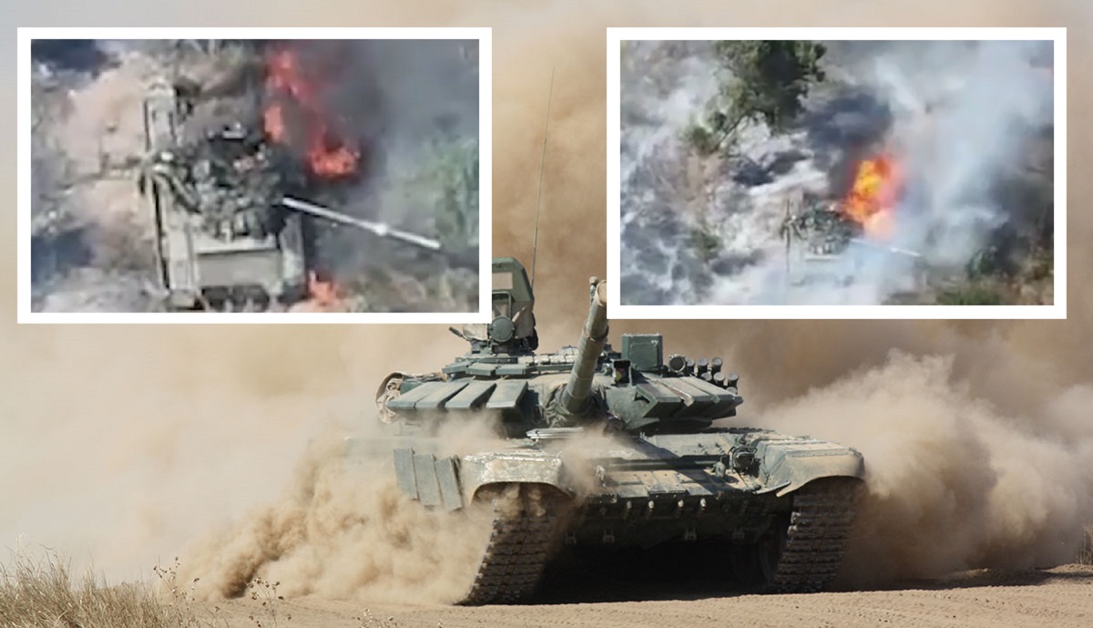 Un dron FPV ucraniano destruyó un tanque ruso T-90 valorado en 2,5 millones de dólares en exportaciones por 500 dólares Un dron FPV ucraniano destruyó un tanque ruso T-90 valorado en 2,5 millones de dólares en exportaciones por 500 dólares