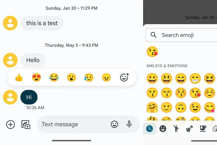 En Mensajes de Google ahora puedes responder a los mensajes con cualquier emoji En Mensajes de Google ahora puedes responder a los mensajes con cualquier emoji