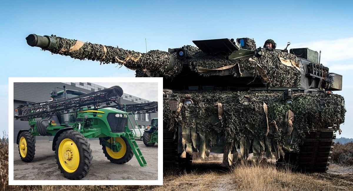 El Ministerio de Defensa ruso reclamó un pulverizador autopropulsado John Deere 4830 para un tanque alemán Leopard 2 destruido El Ministerio de Defensa ruso reclamó un pulverizador autopropulsado John Deere 4830 para un tanque alemán Leopard 2 destruido