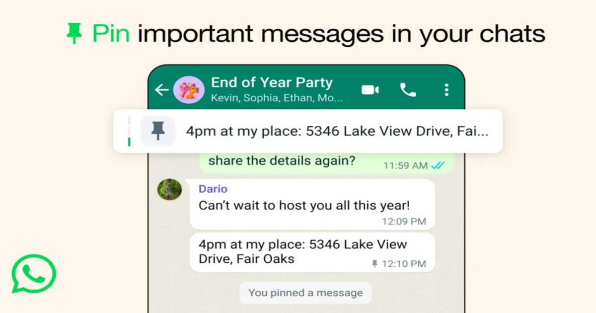 WhatsApp lanza una actualización: ahora puedes anclar hasta tres mensajes importantes en los chats WhatsApp lanza una actualización: ahora puedes anclar hasta tres mensajes importantes en los chats