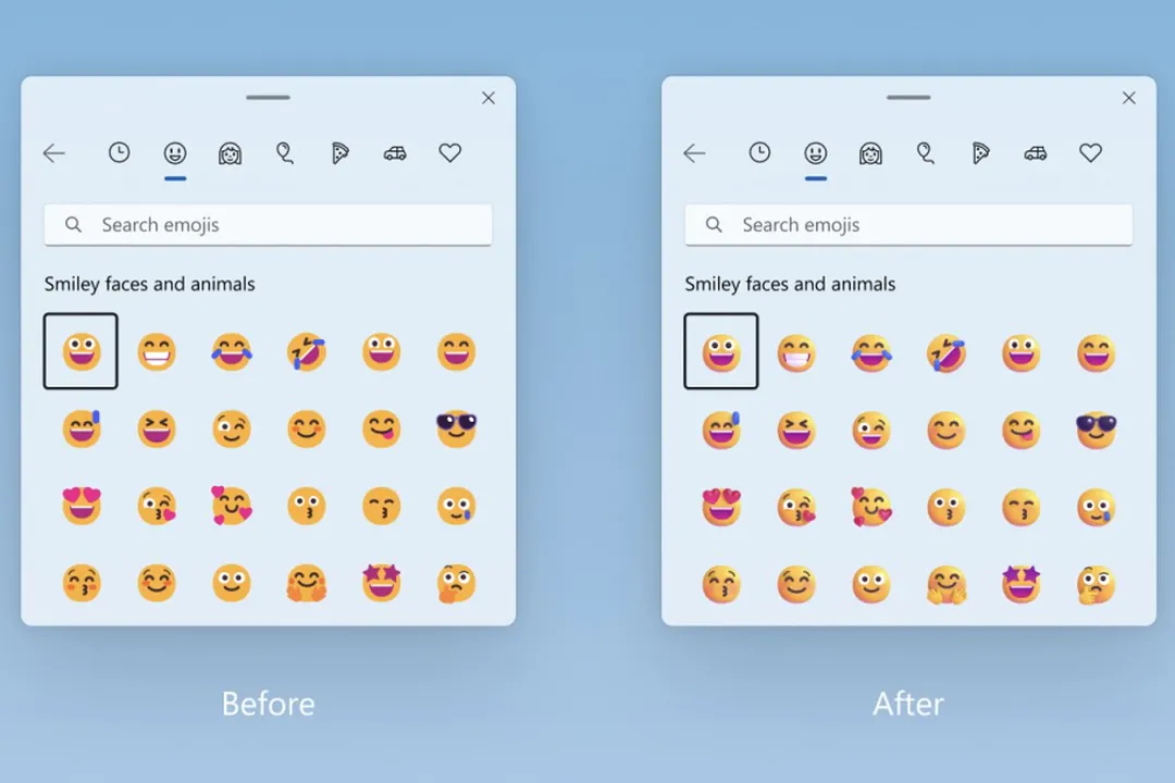 La última compilación de prueba de Windows 11 ha actualizado los emojis que Microsoft anunció allá por 2021 La última compilación de prueba de Windows 11 ha actualizado los emojis que Microsoft anunció allá por 2021