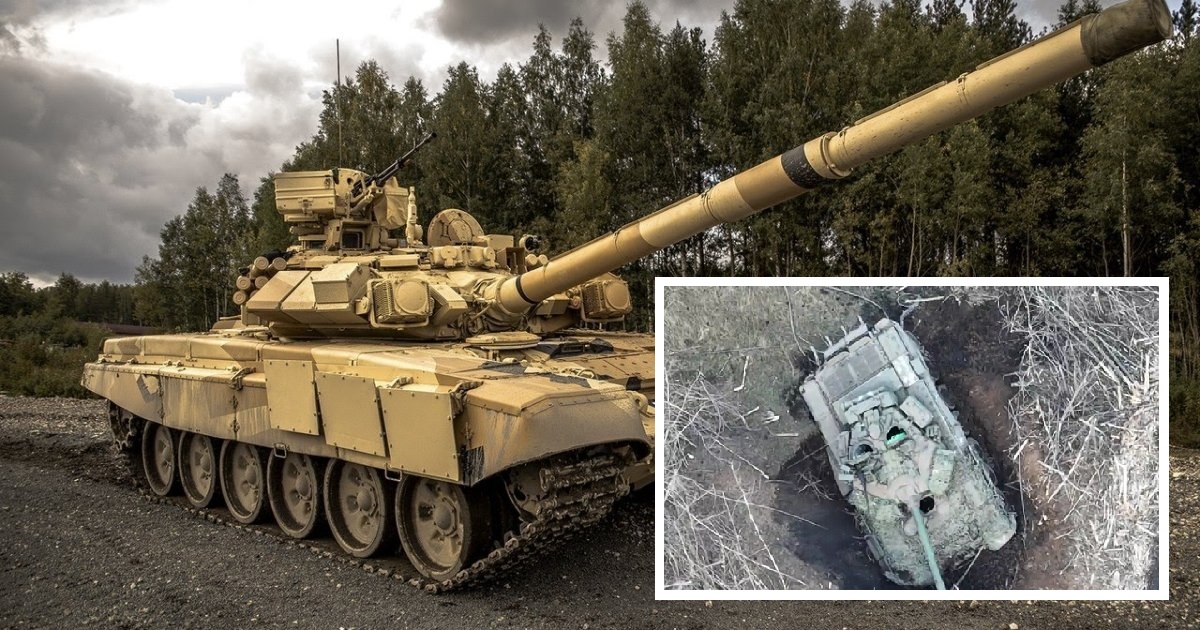 Las Fuerzas de Defensa ucranianas destruyen con un dron un tanque de exportación ruso T-90S valorado en 2,5 millones de euros Las Fuerzas de Defensa ucranianas destruyen con un dron un tanque de exportación ruso T-90S valorado en 2,5 millones de euros