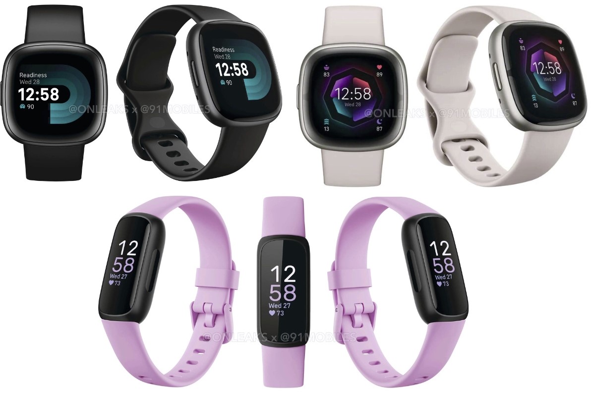 Se filtran renders oficiales del Fitbit Sense 2. Versa 4 e Inspire 3