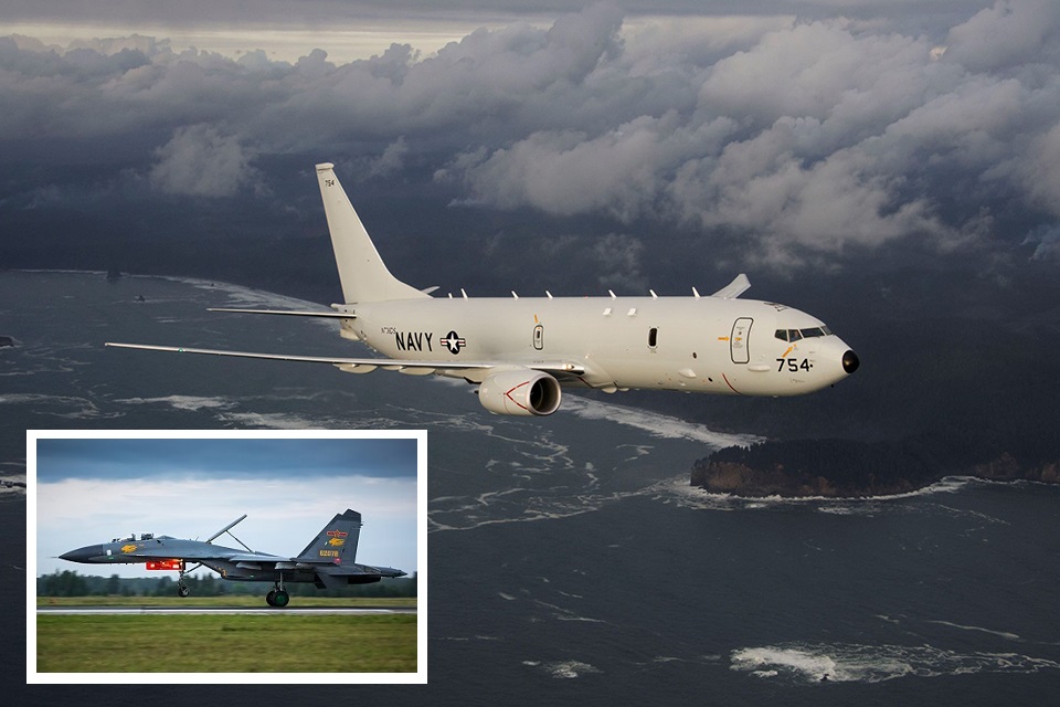 Un caza chino J-11 con cuatro misiles aire-aire persiguió a un avión estadounidense P-8A Poseidon con periodistas del Wall Street Journal a bordo Un caza chino J-11 con cuatro misiles aire-aire persiguió a un avión estadounidense P-8A Poseidon con periodistas del Wall Street Journal a bordo