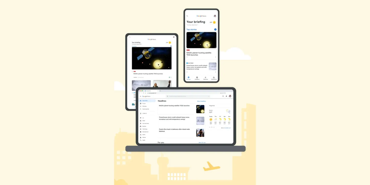 Google Noticias en tus dispositivos: Visión general de la integración