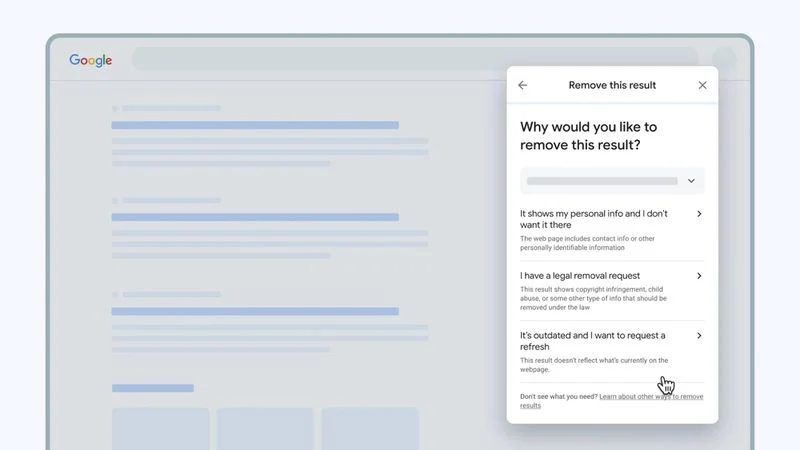 Instrucciones: Eliminación de datos personales de Google - paso a paso