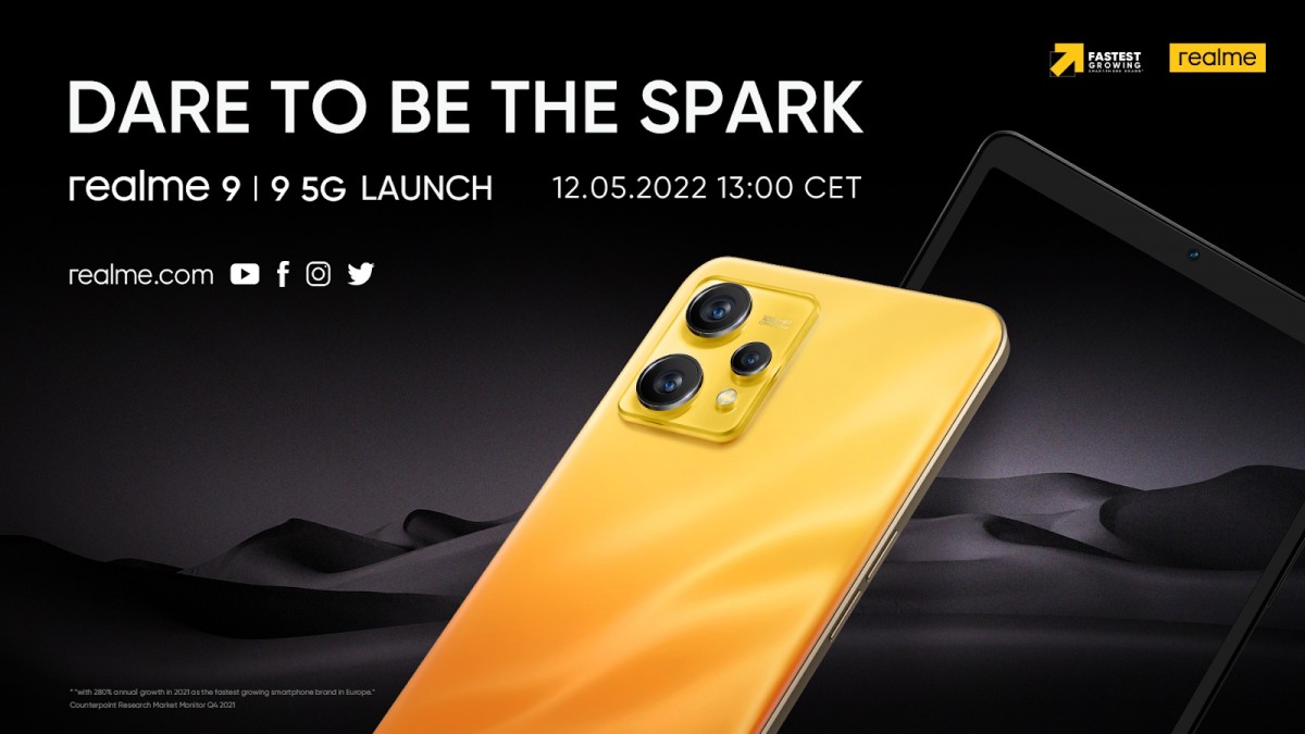 Los teléfonos inteligentes realme 9 y la tableta realme Pad Mini debutarán en Europa la próxima semana Los teléfonos inteligentes realme 9 y la tableta realme Pad Mini debutarán en Europa la próxima semana