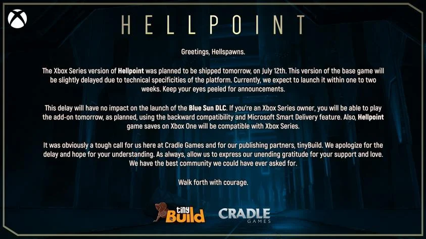 La versión Xbox Series de Hellpoint se retrasó en el último minuto La versión Xbox Series de Hellpoint se retrasó en el último minuto