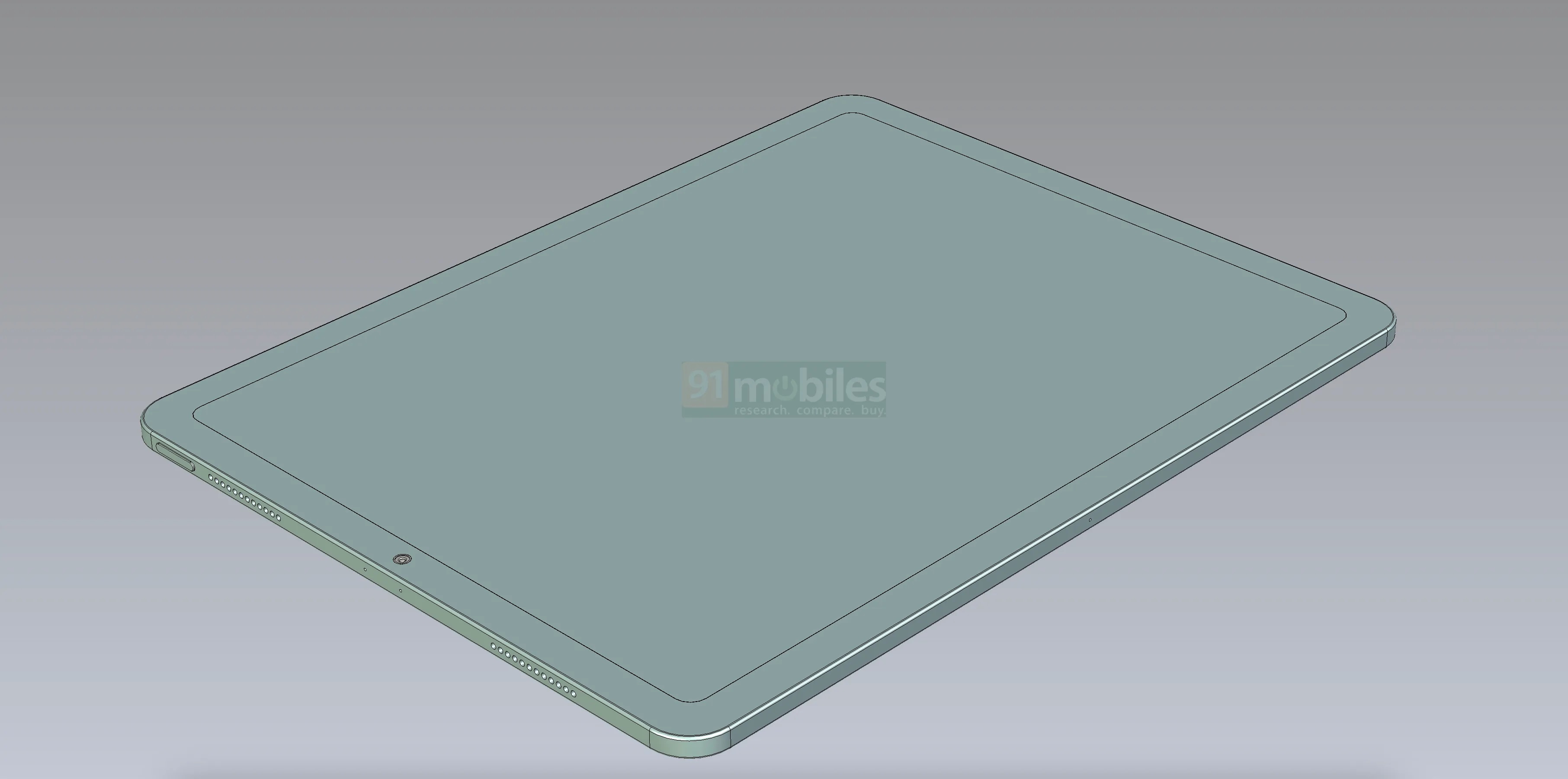 Touch ID, puerto USB-C y pantalla grande: El iPad Air de 12,9 pulgadas se muestra en renders CAD Touch ID, puerto USB-C y pantalla grande: El iPad Air de 12,9 pulgadas se muestra en renders CAD