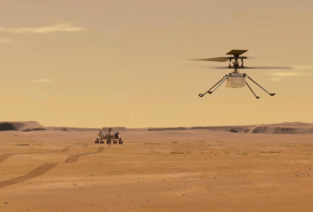 Un helicóptero no tripulado de Ingenio realiza su primer vuelo sobre Marte en dos meses Un helicóptero no tripulado de Ingenio realiza su primer vuelo sobre Marte en dos meses