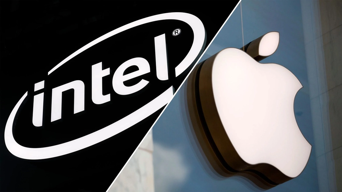 La historia de un gran dúo: logos de Apple e Intel
