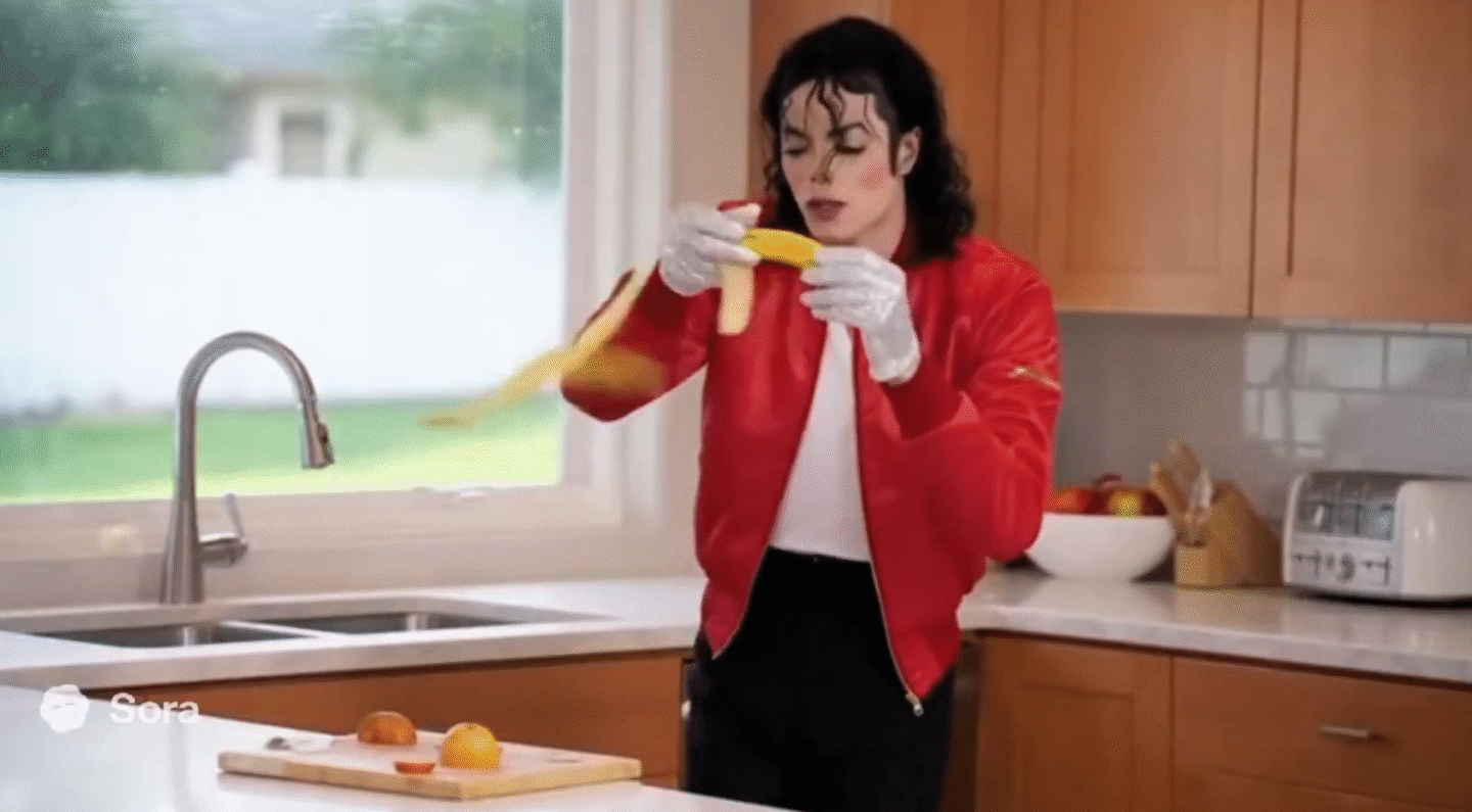 Michael Jackson ofrece un show de comedia de stand-up con una aparición inesperada de un plátano