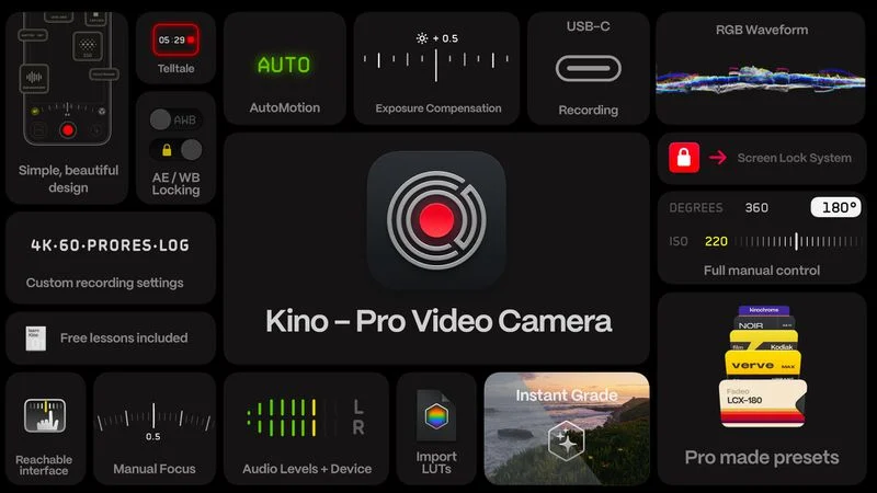 El equipo de Halide Camera lanza la aplicación Kino Pro Video El equipo de Halide Camera lanza la aplicación Kino Pro Video