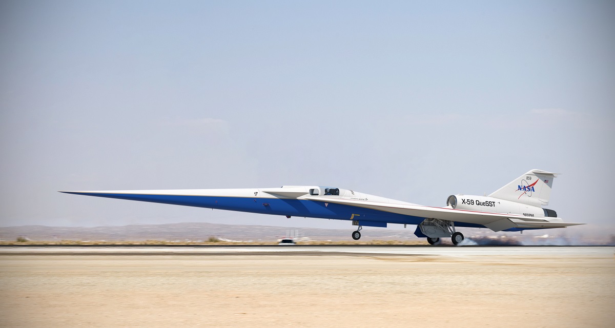 El avión supersónico de pasajeros X-59 de la NASA realizará su vuelo inaugural antes de finales de 2023 El avión supersónico de pasajeros X-59 de la NASA realizará su vuelo inaugural antes de finales de 2023