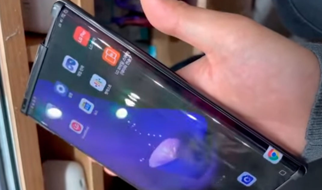Prototipo de teléfono enrollable de LG grabado en vídeo
