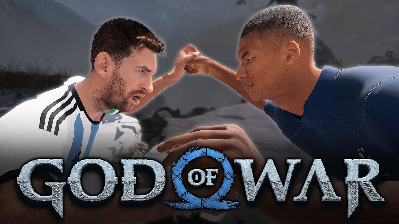 Un modder muestra a Messi y Mbappe luchando en God of War Un modder muestra a Messi y Mbappe luchando en God of War