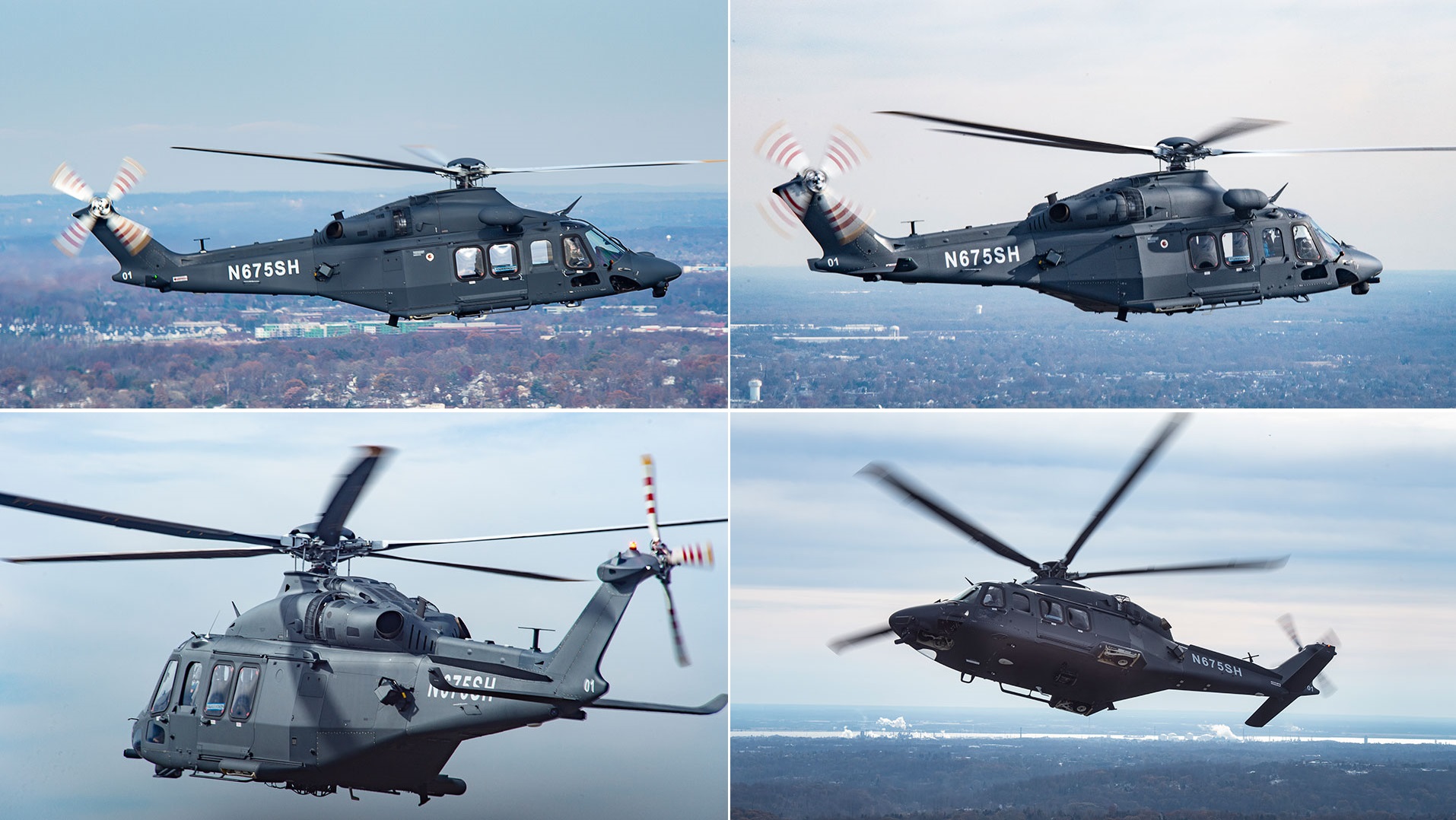 Leonardo y Boeing entregan por primera vez helicópteros de prueba MH-139A Grey Wolf a la Fuerza Aérea de Estados Unidos en virtud de un contrato de 2.400 millones de dólares Leonardo y Boeing entregan por primera vez helicópteros de prueba MH-139A Grey Wolf a la Fuerza Aérea de Estados Unidos en virtud de un contrato de 2.400 millones de dólares