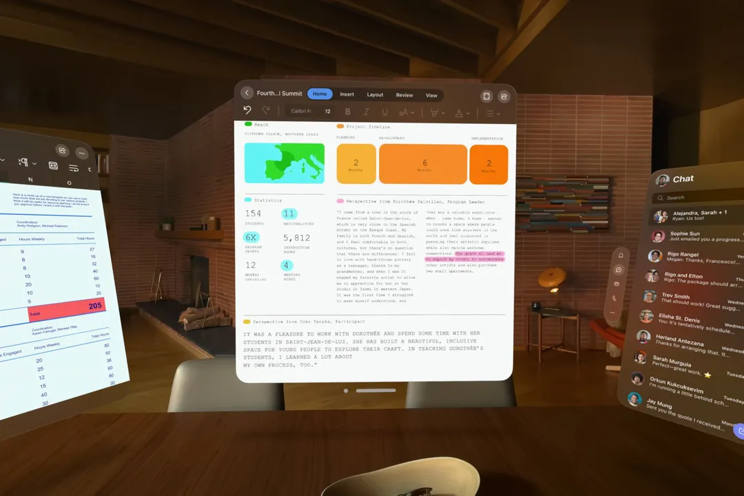 Microsoft Word, Excel y Teams tendrán versiones nativas para Apple Vision Pro Microsoft Word, Excel y Teams tendrán versiones nativas para Apple Vision Pro