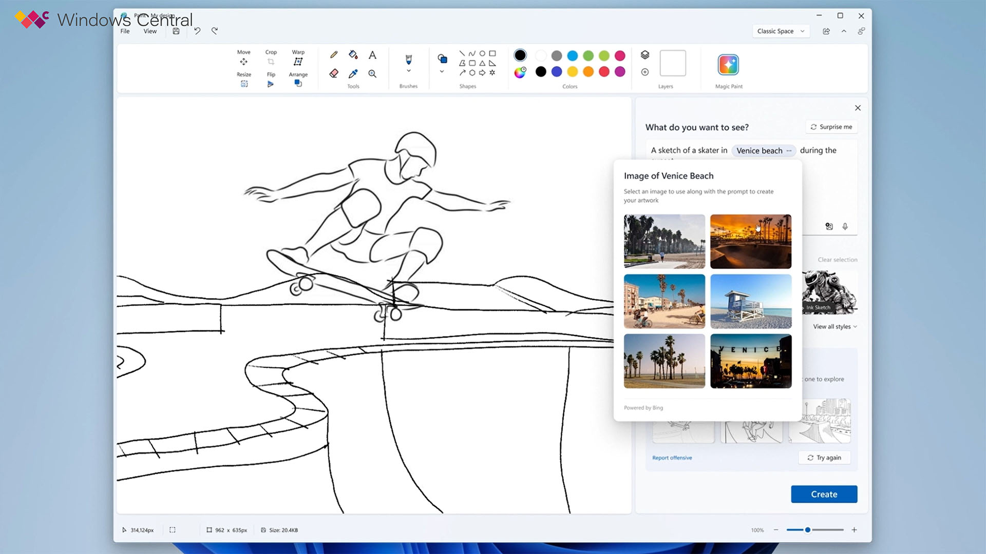 Microsoft Paint para Windows 11 añadirá algoritmos de inteligencia artificial para la manipulación de imágenes