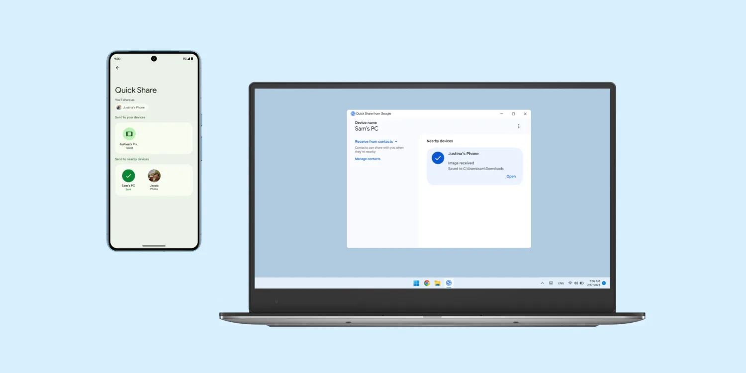 Google ha actualizado Quick Share para Windows Google ha actualizado Quick Share para Windows