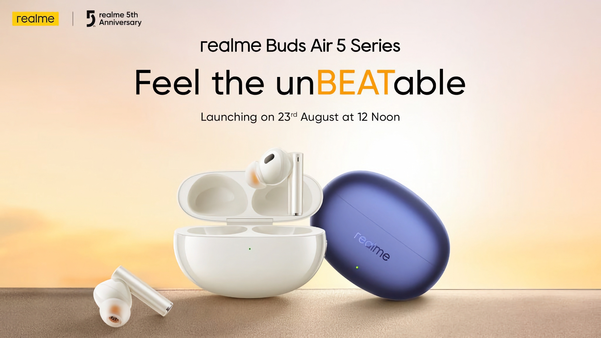 Ya es oficial: realme presentará la serie TWS Buds Air 5 el 23 de agosto Ya es oficial: realme presentará la serie TWS Buds Air 5 el 23 de agosto